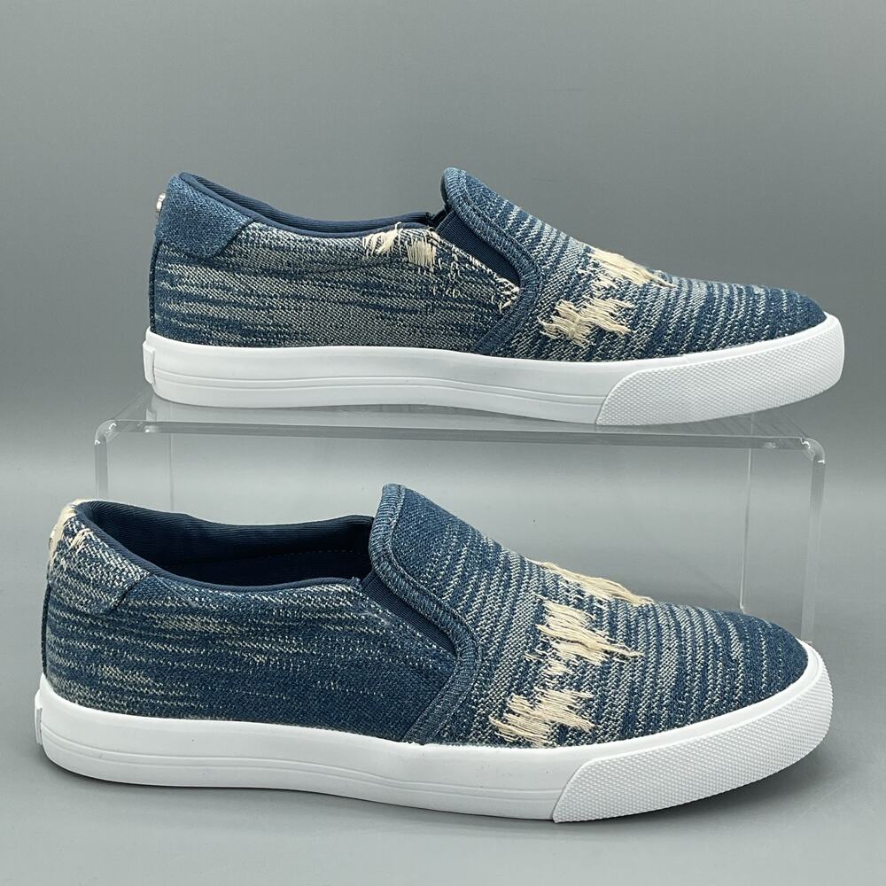 NEW Nine West Women’s Lala Slip on Casual Sneakers Blue Size 6.5M